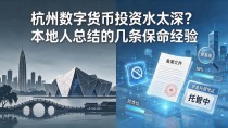 杭州数字货币投资水太深?本地人总结的几条保命经验