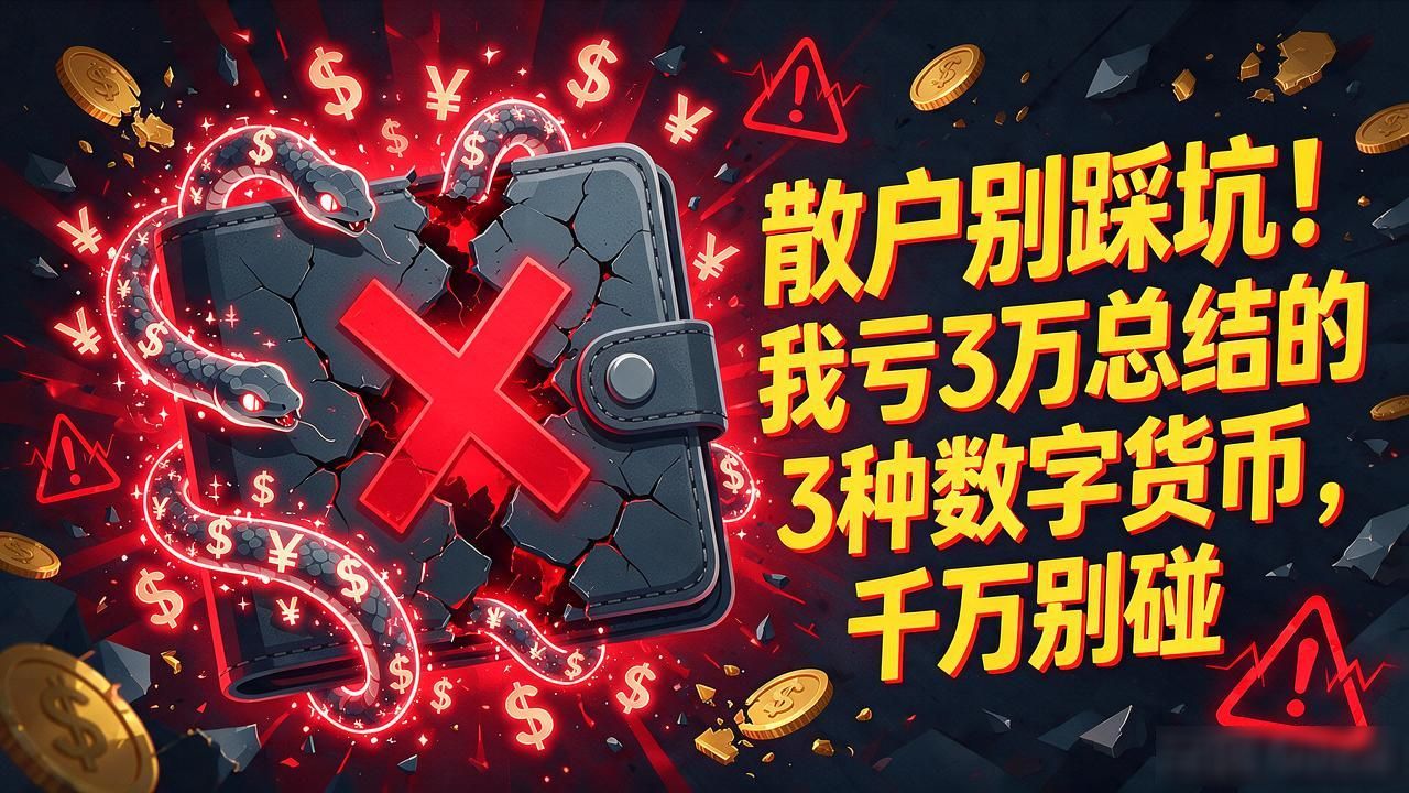 散户别踩坑!我亏3万总结的3种数字货币,千万别碰