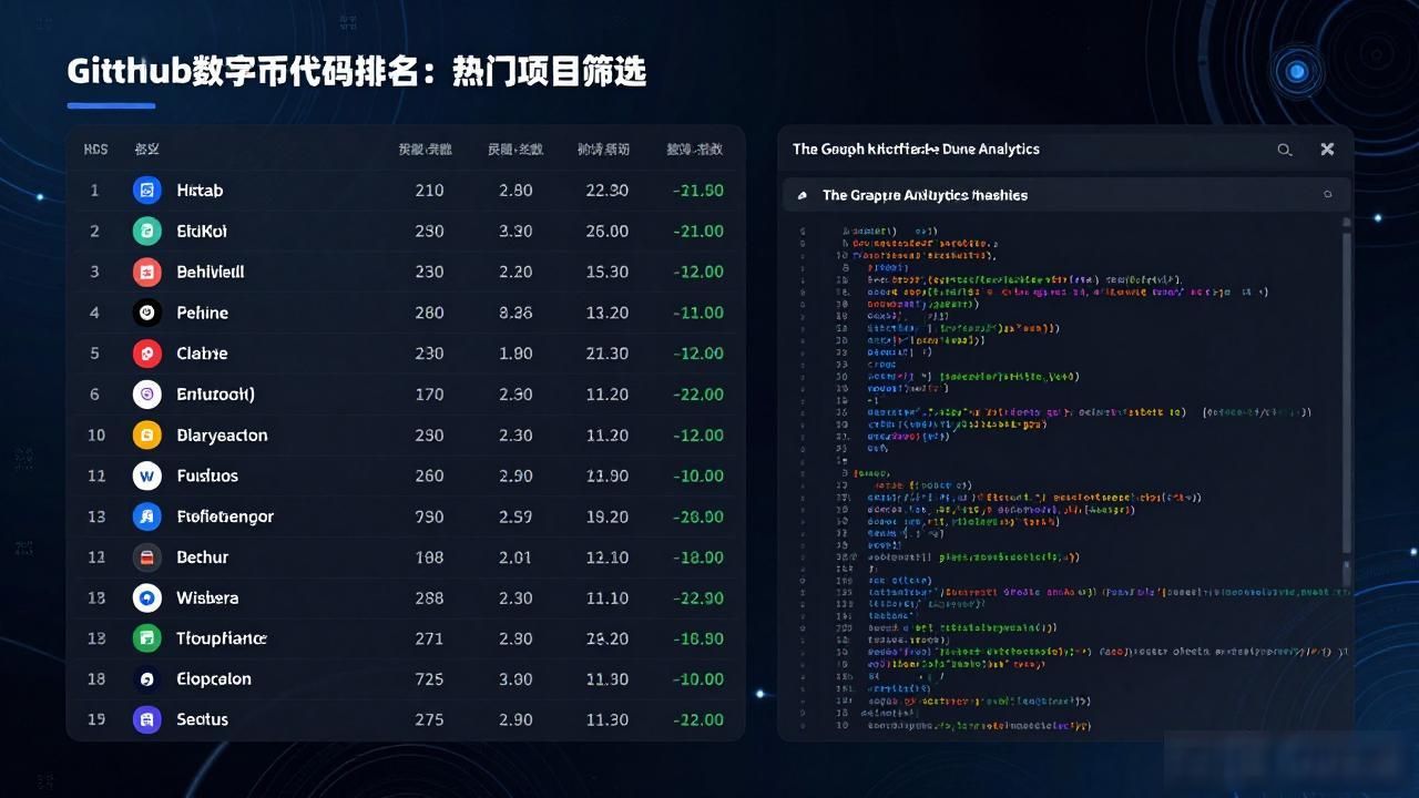 GitHub数字货币代码排名:热门项目筛选,这几个方向最靠谱