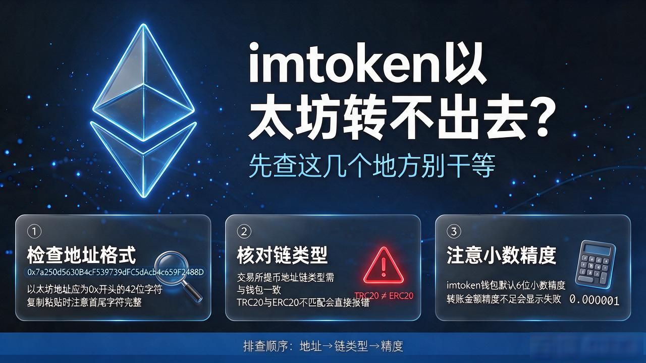 imtoken以太坊转不出去?先查这几个地方别干等