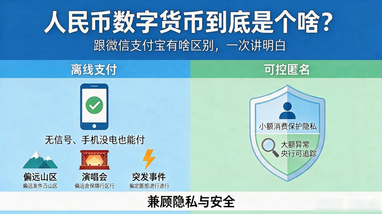 人民币数字货币到底是个啥?跟微信支付宝有啥区别,一次讲明白