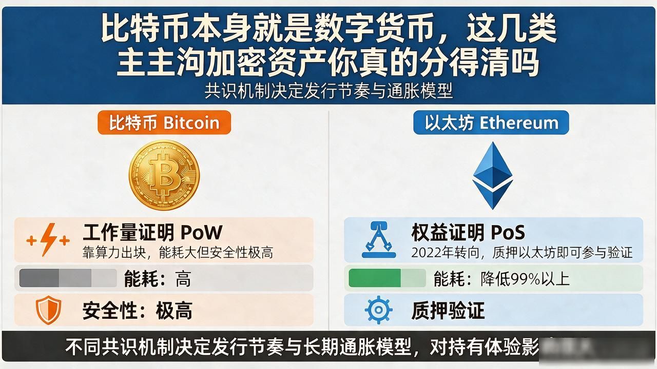比特币本身就是数字货币,这几类主流加密资产你真的分得清吗