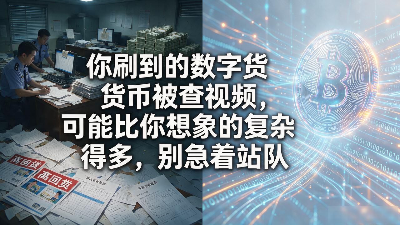 你刷到的数字货币被查视频,可能比你想象的复杂得多,别急着站队