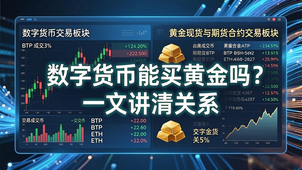 数字货币能买黄金吗?一文讲清关系