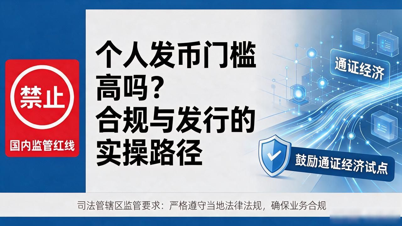 个人发币门槛高吗?合规与发行的实操路径