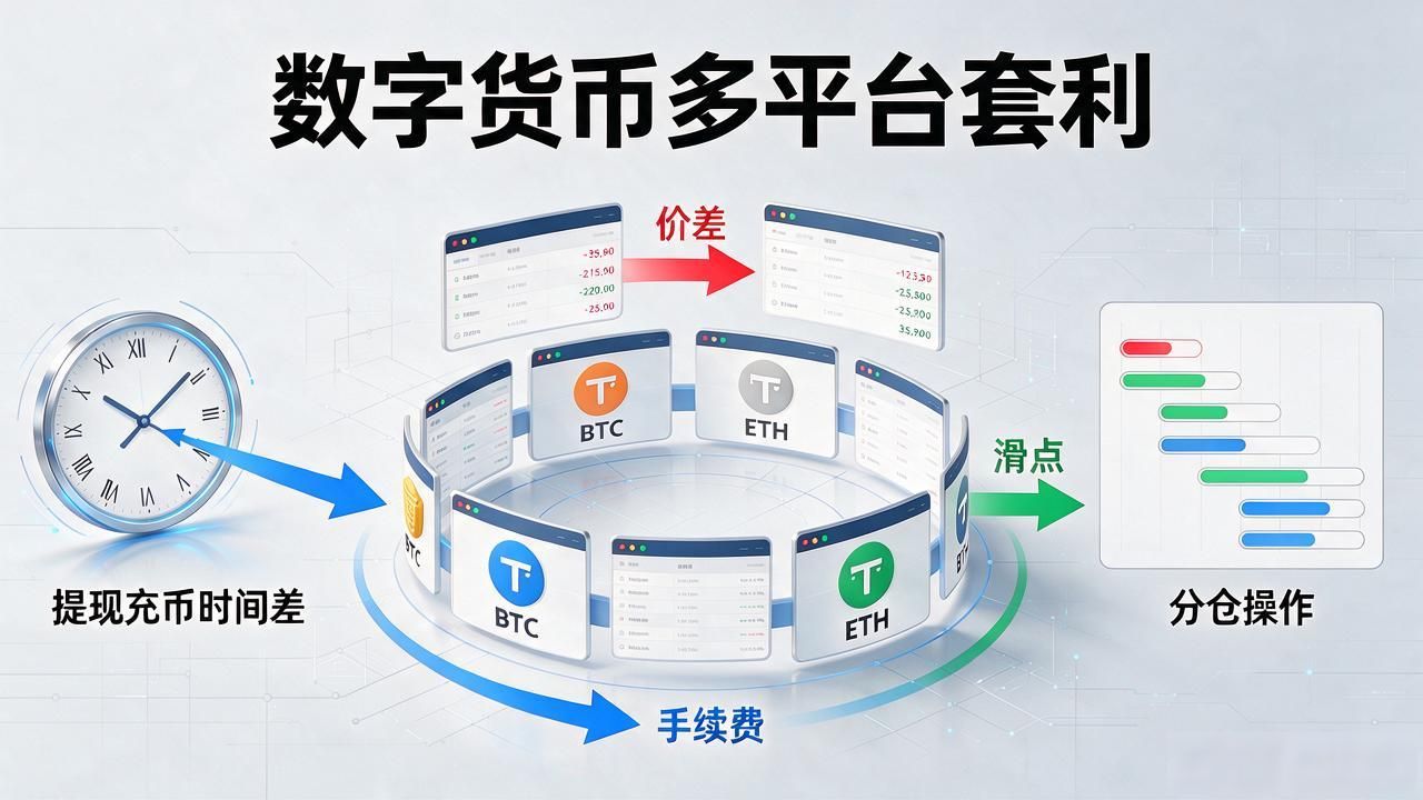 数字货币多平台套利:看着价差挺大,算完手续费和滑点你还能剩多少