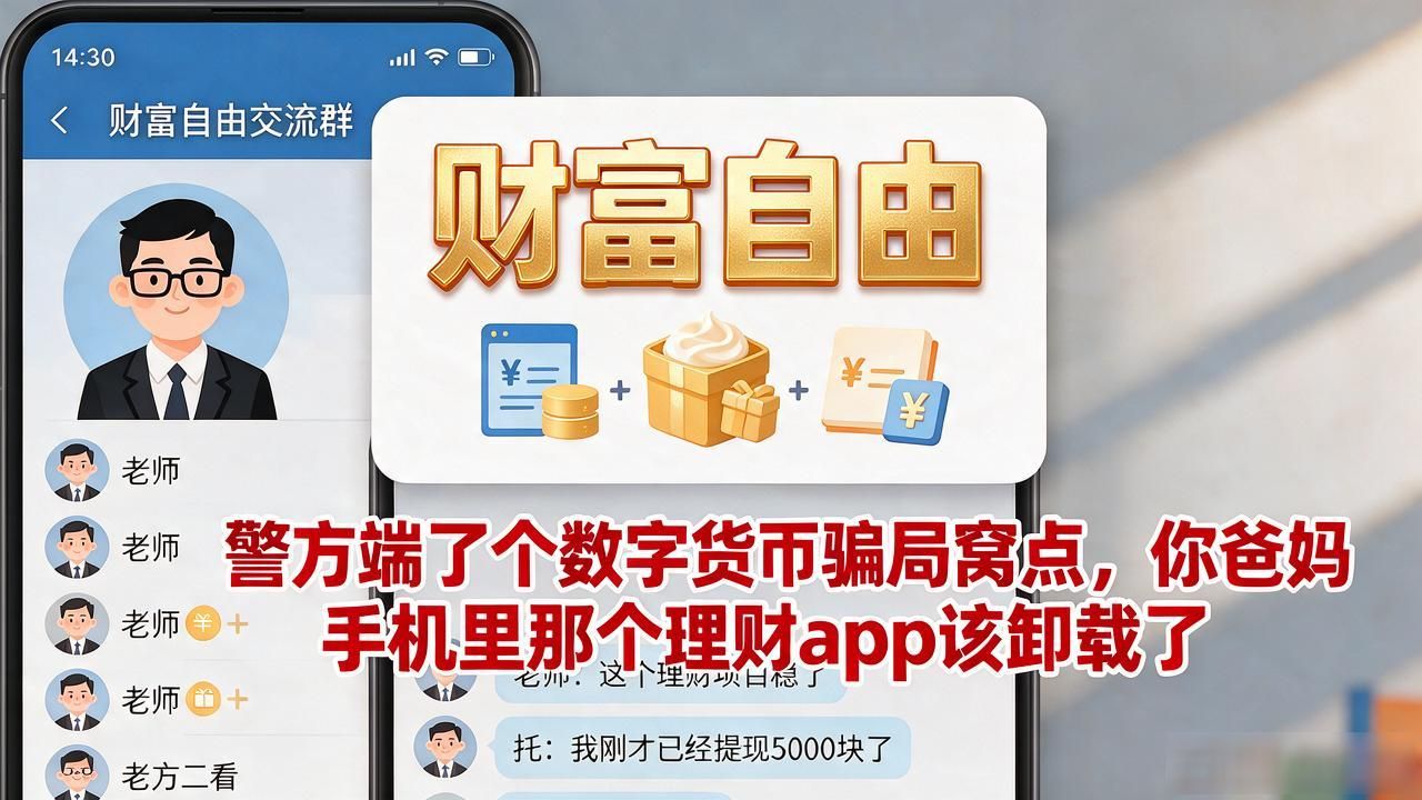 警方端了个数字货币骗局窝点,你爸妈手机里那个理财App该卸载了