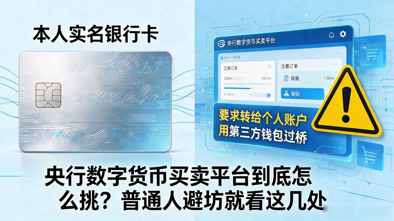 央行数字货币买卖平台到底怎么挑?普通人避坑就看这几处