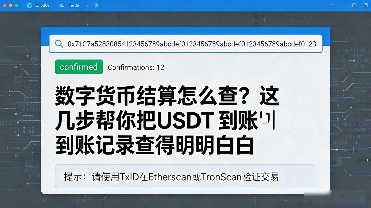 数字货币结算怎么查?这几步帮你把USDT到账记录查得明明白白