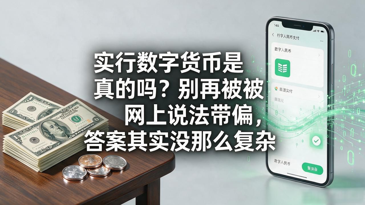 实行数字货币是真的吗?别再被网上说法带偏,答案其实没那么复杂