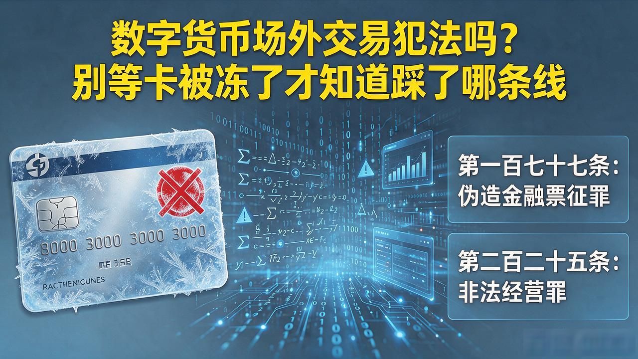 数字货币场外交易犯法吗?别等卡被冻了才知道踩了哪条线
