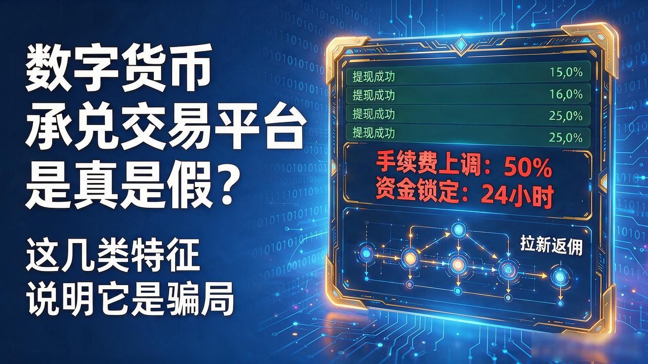 数字货币承兑交易平台是真是假?这几类特征说明它是骗局