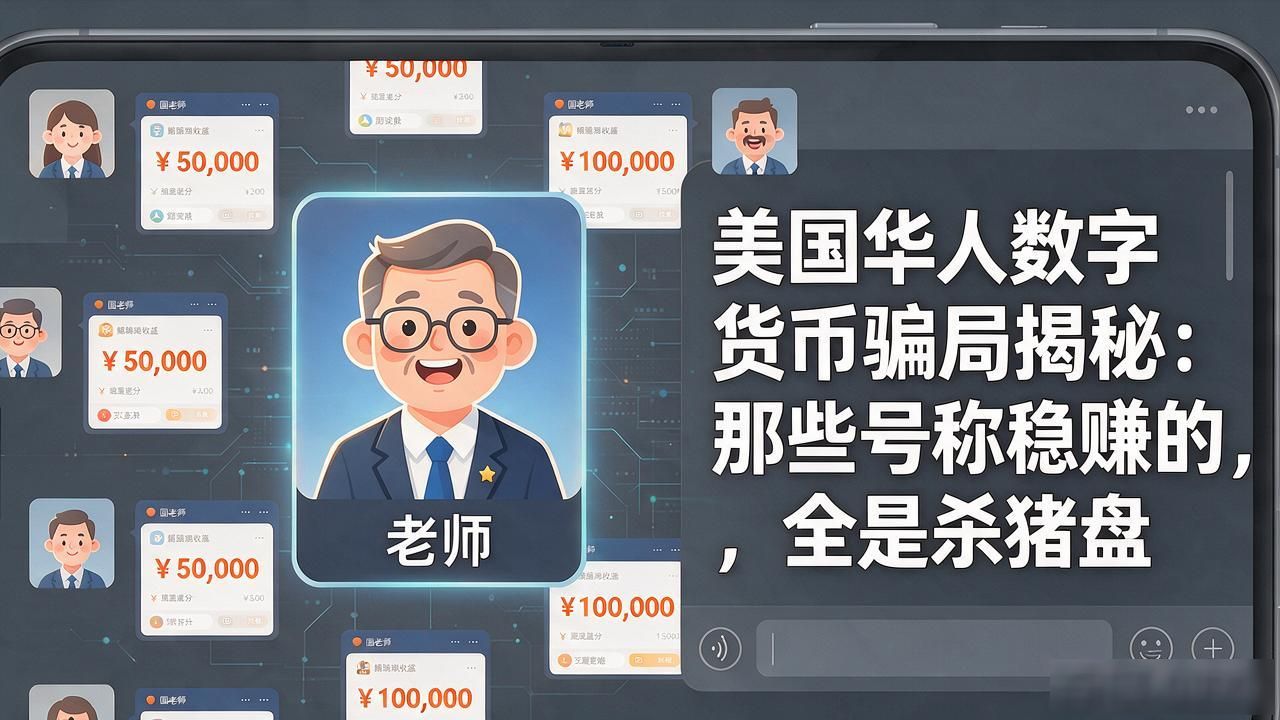 美国华人数字货币骗局揭秘:那些号称稳赚的,全是杀猪盘