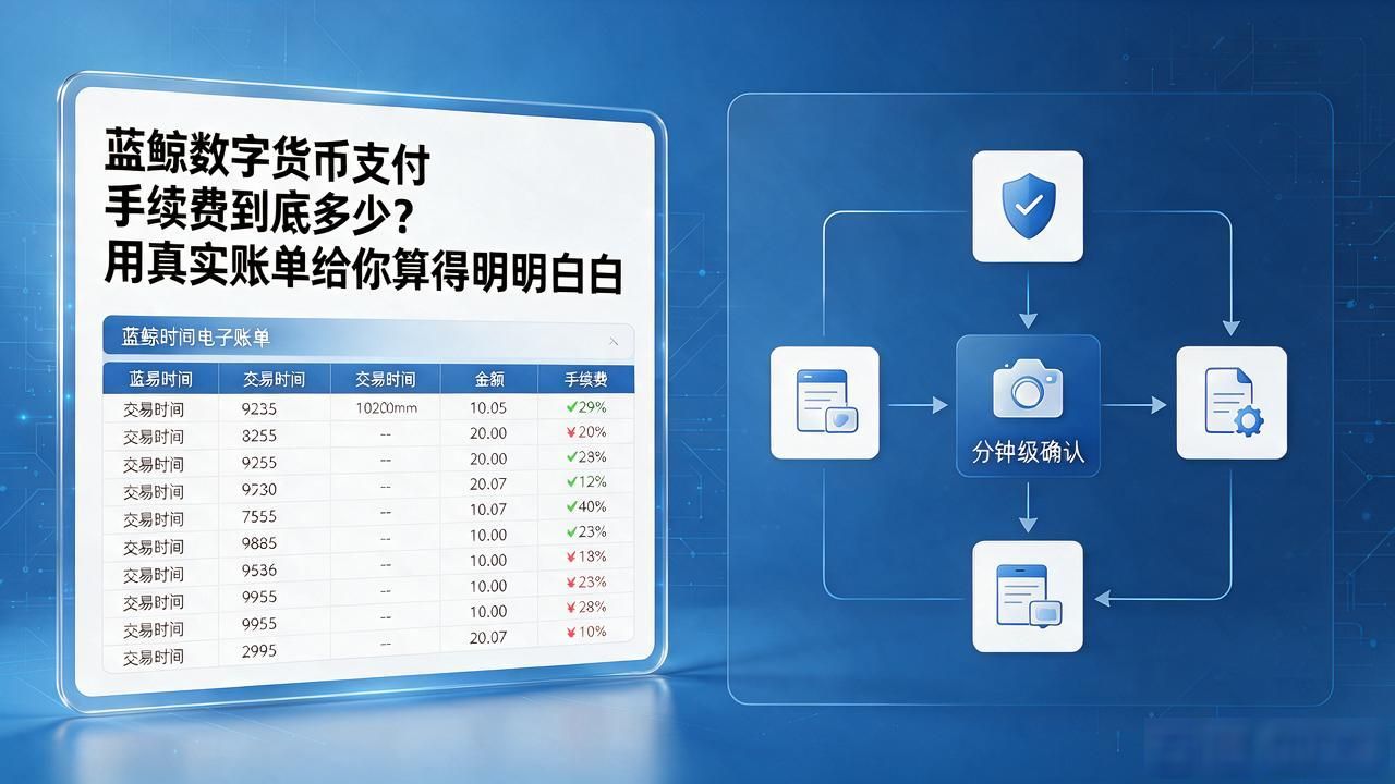 蓝鲸数字货币支付手续费到底多少?用真实账单给你算得明明白白