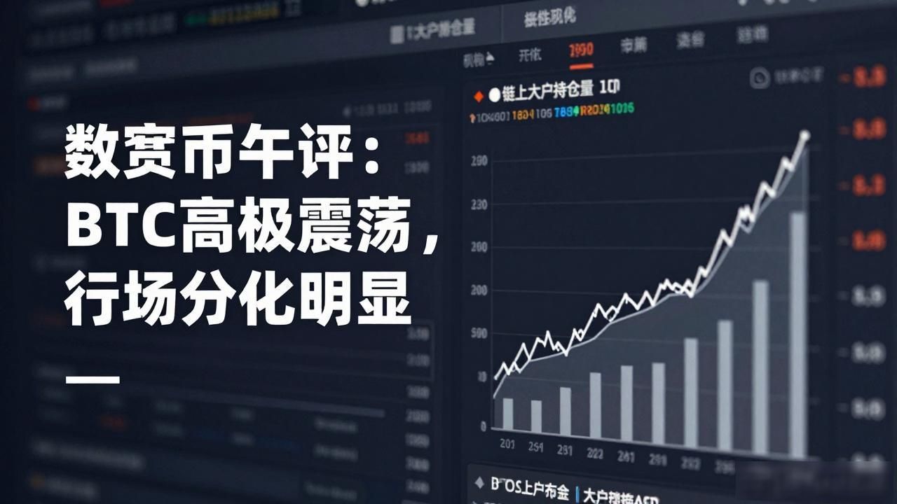数字货币午评:BTC高位震荡,行情分化明显