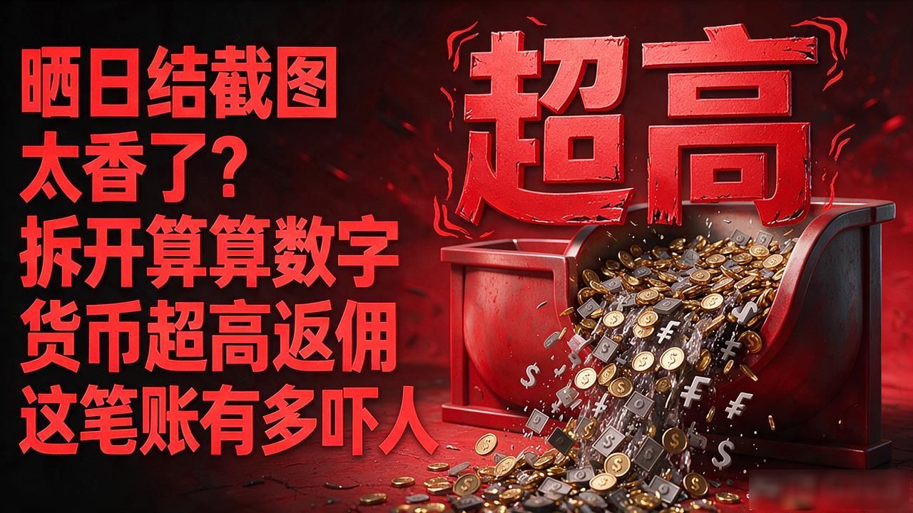 晒日结截图太香了?拆开算算数字货币超高返佣这笔账有多吓人