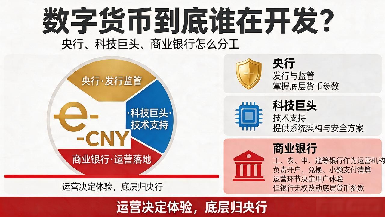 数字货币到底谁在开发?央行、科技巨头、商业银行怎么分工