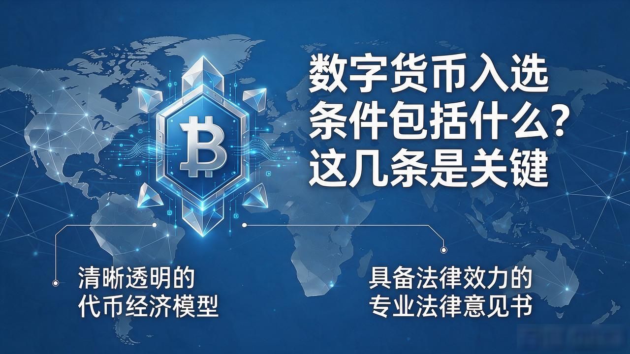 数字货币入选条件包括什么?这几条是关键