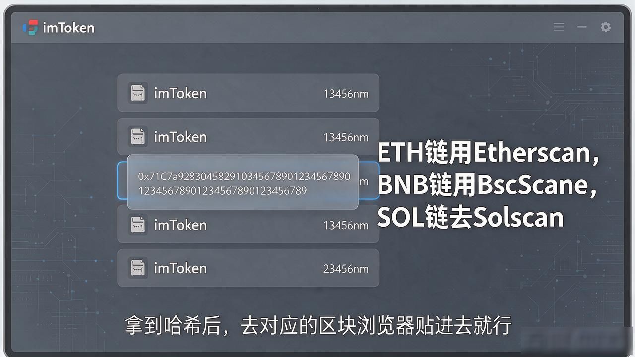 imToken钱包怎么查哈希值?交易记录里点一下就出来