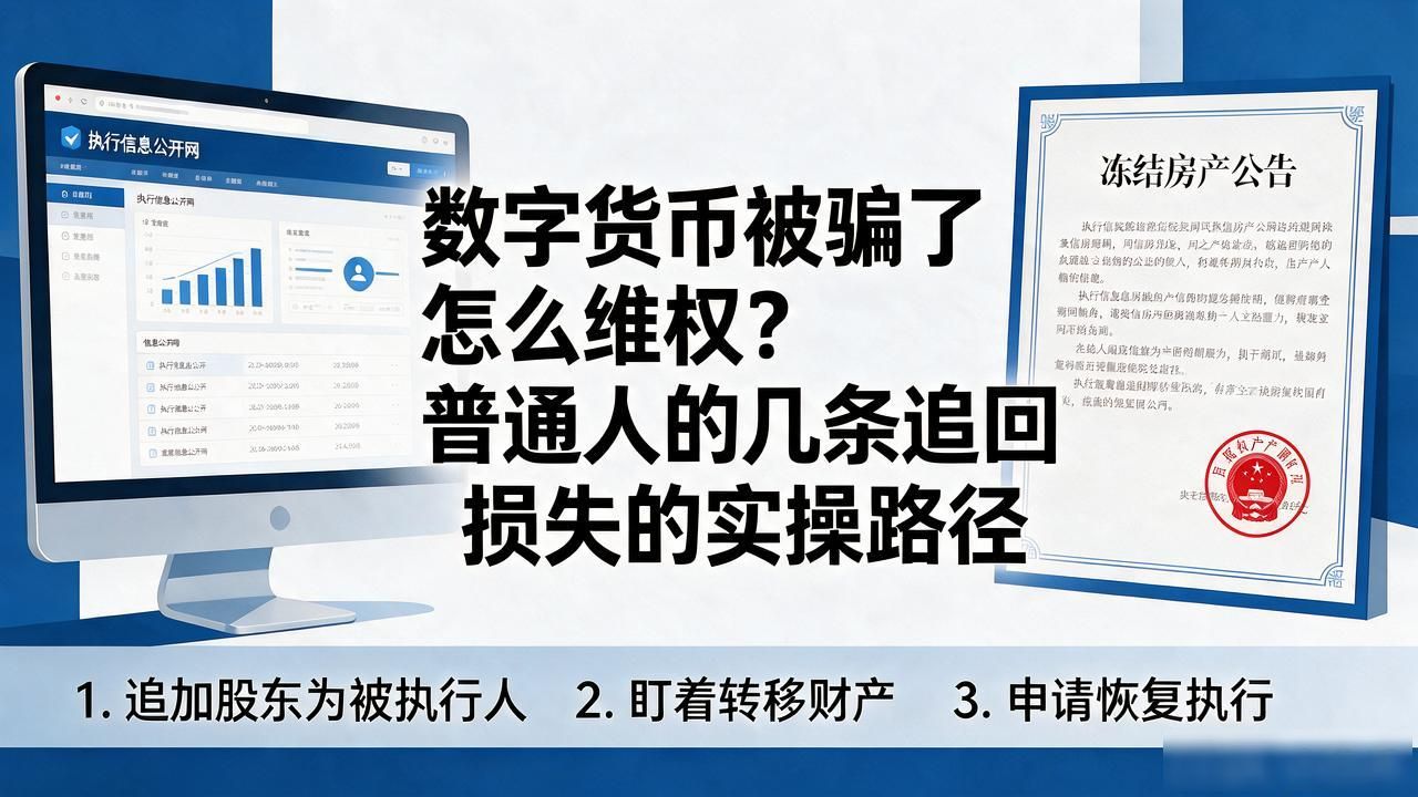 数字货币被骗了怎么维权?普通人的几条追回损失的实操路径