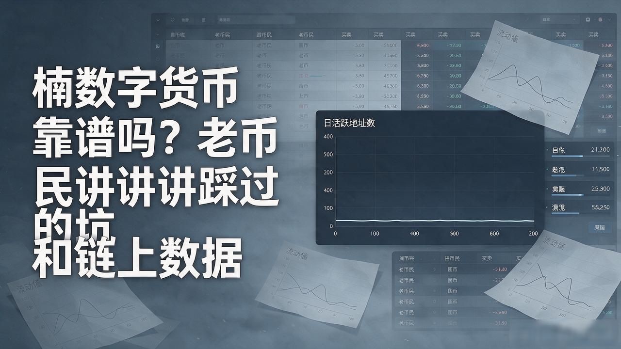 楠数字货币靠谱吗?老币民讲讲踩过的坑和链上数据