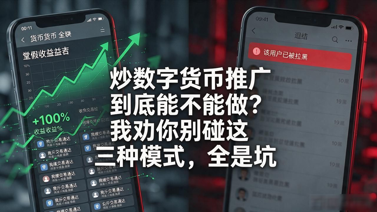 炒数字货币推广到底能不能做?我劝你别碰这三种模式,全是坑