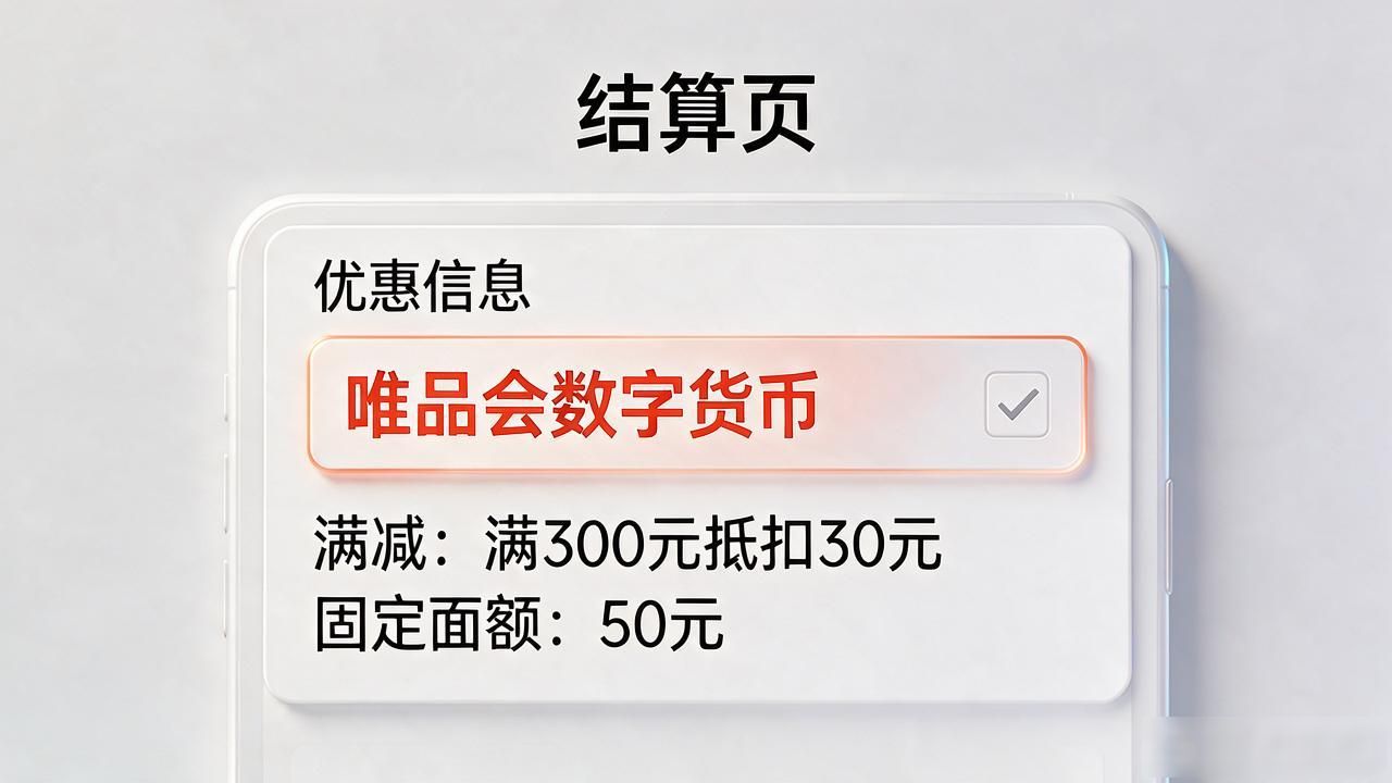 唯品会数字货币怎么用在订单上?抵扣规则和有效期一次讲清