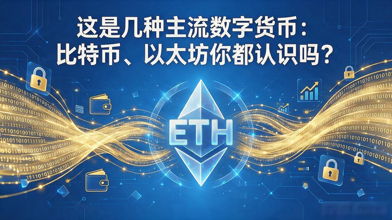 这是几种主流数字货币:比特币、以太坊你都认识吗?