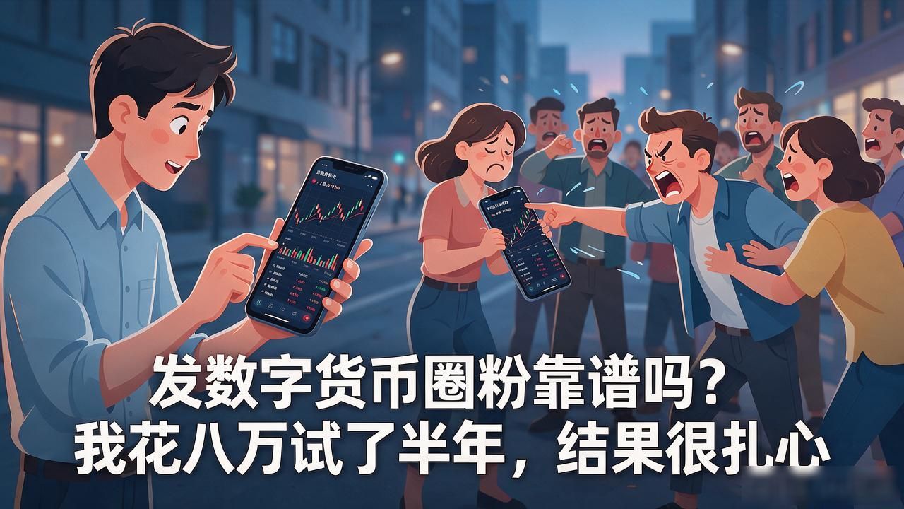 发数字货币圈粉靠谱吗?我花八万试了半年,结果很扎心