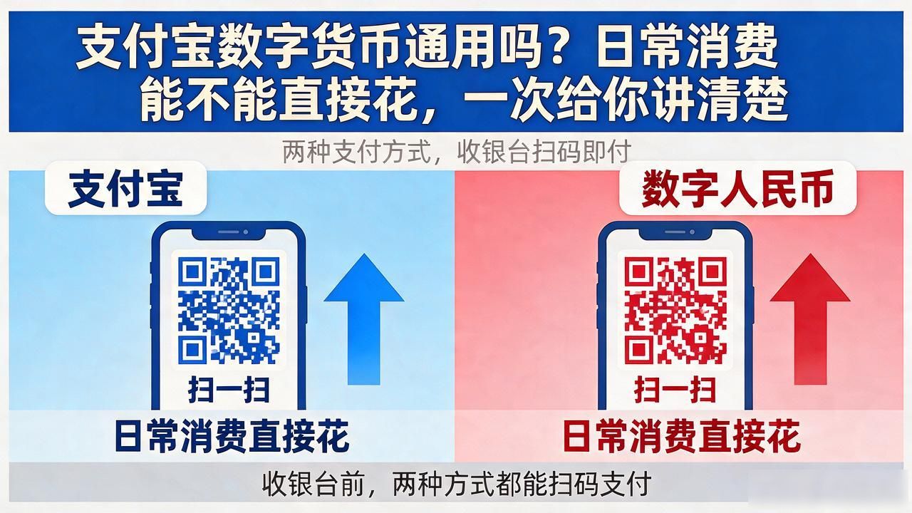 支付宝数字货币通用吗?日常消费能不能直接花,一次给你讲清楚