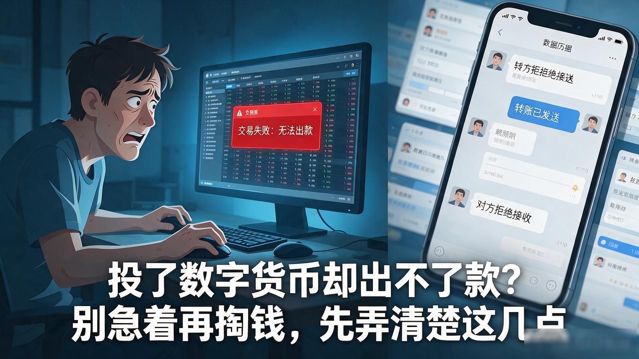 投了数字货币却出不了款?别急着再掏钱,先弄清楚这几点